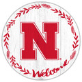 Nebraska Cornhuskers 12" Welcome Circle Sign