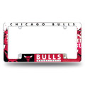 Chicago Bulls All Over Chrome License Plate Frame
