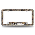 Chicago Blackhawks Mossy Oak Camo Chrome License Plate Frame