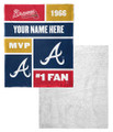 Atlanta Braves 50" x 60" Colorblock Personalized Silk Touch Sherpa Throw Blanket