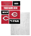 Cincinnati Reds 50" x 60" Colorblock Personalized Silk Touch Sherpa Throw Blanket