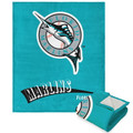 Miami Marlins 50" x 60" Throwback Silk Touch Sherpa Throw Blanket