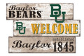 Baylor Bears Welcome 3 Plank Sign