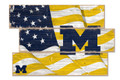 Michigan Wolverines Flag 3 Plank Sign