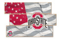 Ohio State Buckeyes Flag 3 Plank Sign