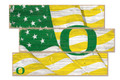 Oregon Ducks Flag 3 Plank Sign