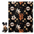 San Francisco Giants Pitch Crazy Mickey Hugger Pillow & Silk Touch Throw Blanket Set