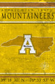 Appalachian State Mountaineers 17" x 26" Coordinates Sign