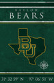 Baylor Bears 17" x 26" Coordinates Sign