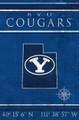 BYU Cougars 17" x 26" Coordinates Sign