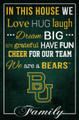 Baylor Bears 17" x 26" In This House Sign
