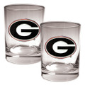 Georgia Bulldogs College 2-Piece 14 Oz. Rocks Glass Set