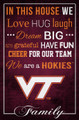 Virginia Tech Hokies 17" x 26" In This House Sign