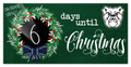 Butler Bulldogs 6" x 12" Chalk Christmas Countdown Sign