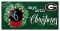 Georgia Bulldogs 6" x 12" Chalk Christmas Countdown Sign