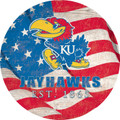 Kansas Jayhawks 24" Team Color Flag Circle Sign