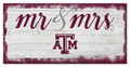 Texas A&M Aggies Script Mr. & Mrs. Sign