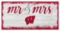 Wisconsin Badgers Script Mr. & Mrs. Sign