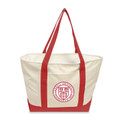 Cornell Big Red Canvas Tote with Colored Strap