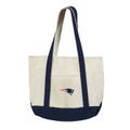 New England Patriots Canvas Tote with Colored Strap
