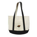 Minnesota Wild Canvas Tote with Colored Strap