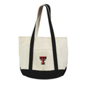 Texas Tech Red Raiders Canvas Tote with Colored Strap