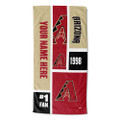Arizona Diamondbacks 30" x 60" Colorblock Personalized Beach Towel