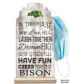 North Dakota State Bison In This House Mask Holder