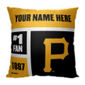 Pittsburgh Pirates 18" x 18" Colorblock Personalized Throw Pillow