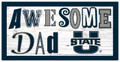 Utah State Aggies Awesome Dad 6" x 12" Sign