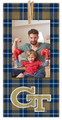 Georgia Tech Yellow Jackets Plaid Clothespin 6" x 12" Sign