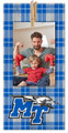 Middle Tennessee State Blue Raiders Plaid Clothespin 6" x 12" Sign