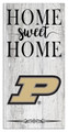 Purdue Boilermakers Home Sweet Home Whitewashed 6" x 12" Sign