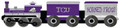 Texas Christian Horned Frogs Train Cutout 6" x 24" Sign