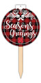 Nebraska Cornhuskers Seasons Greetings with Stake