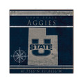 Utah State Aggies Coordinates 10" x 10" Sign