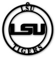 LSU Tigers Silhouette Logo Cutout Door Hanger