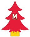 Maryland Terrapins 12" Team Color Desktop Tree