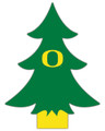 Oregon Ducks 12" Team Color Desktop Tree
