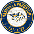 Nashville Predators Distressed Round Sign