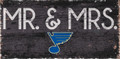 St. Louis Blues 6" x 12" Mr. & Mrs. Sign