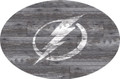 Tampa Bay Lightning 46" Distressed Wood Oval Sign