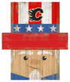 Calgary Flames 6" x 5" Patriotic Head