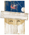 Columbus Blue Jackets Santa Head Sign