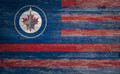 Winnipeg Jets 11" x 19" Distressed Flag Sign