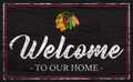 Chicago Blackhawks Team Color Welcome Sign