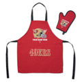San Francisco 49ers Personalized Apron & BBQ Mitt Set