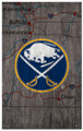 Buffalo Sabres 11" x 19" City Map Sign