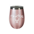 Milwaukee Bucks 10 oz. Rose Gold Blush Wine Tumbler