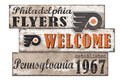 Philadelphia Flyers Welcome 3 Plank Sign